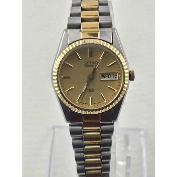 Seiko S3 3Y03-0160 Ladies Presidential Style Fluted Bezel Quartz New Battery - Picture 1 of 12